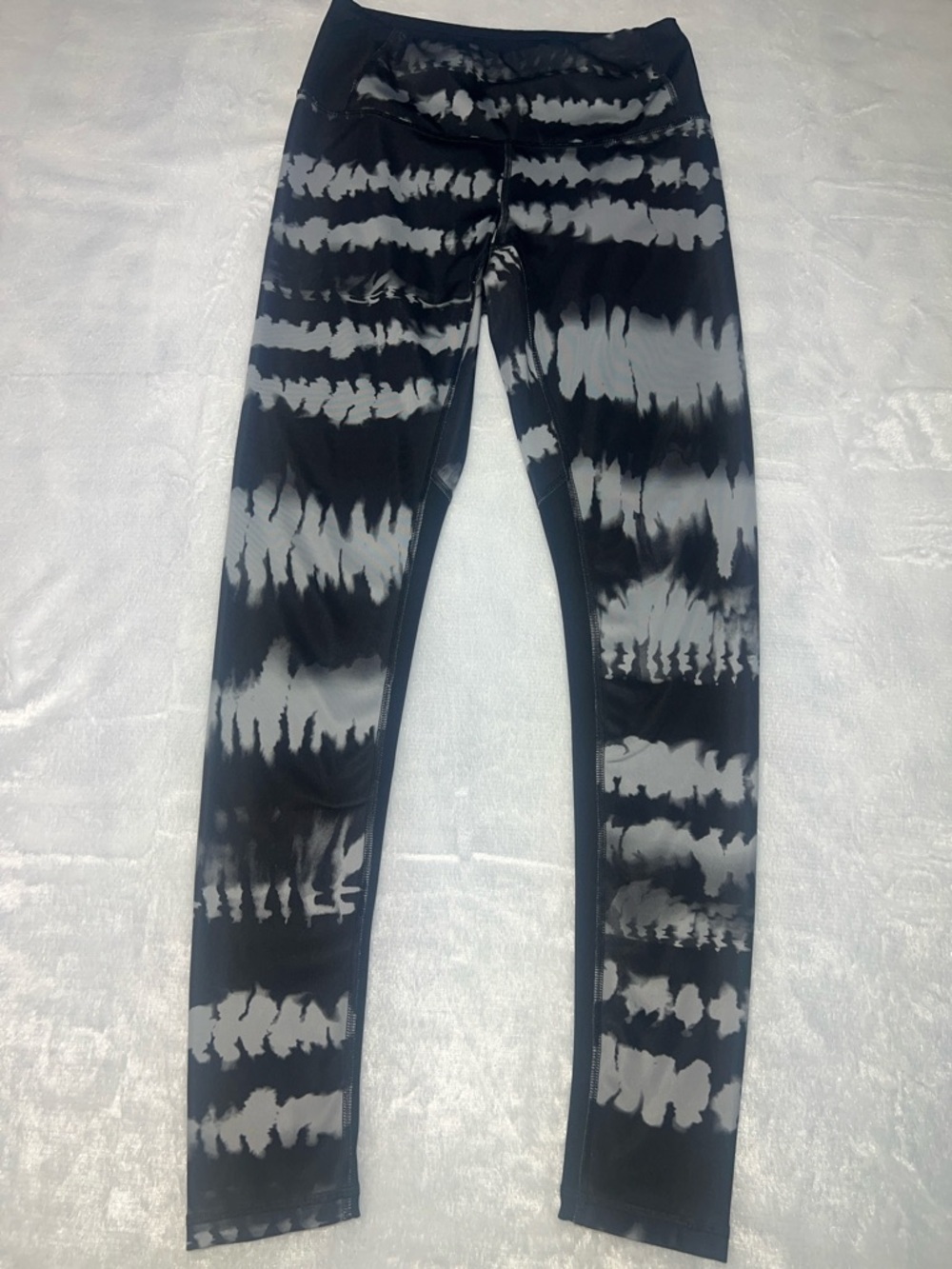 Lucy Black and Charcoal Tie-Dye Leggings